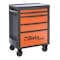 Beta Rolling Tool Cabinet, 5 Drawer, Orange, Steel, 29 in W x 17-1/2 in D x 38 in H 024004651 - alternate 1